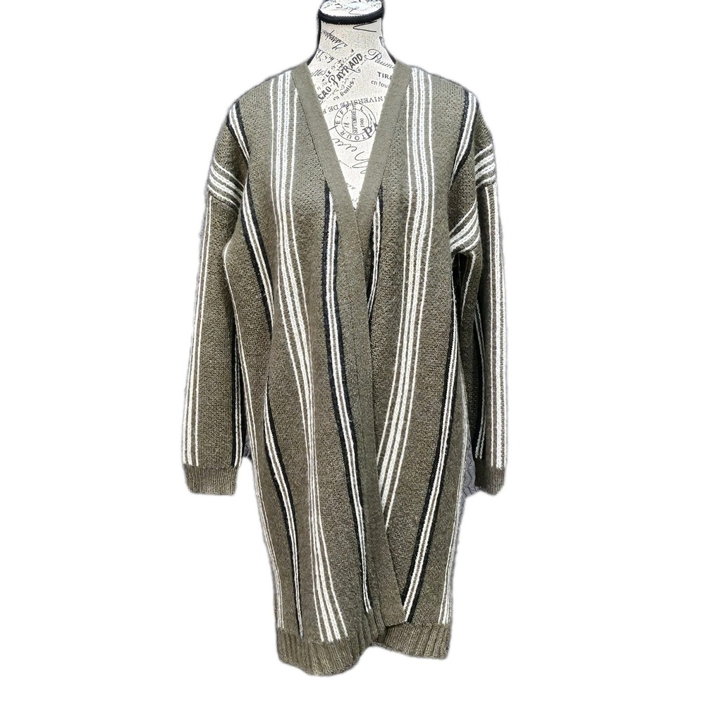 Aratta Silent Journey Cardigan Womens S Striped Boho Indie Mohair Wool Whimsical